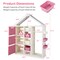Costway Kids Costume Storage Closet Children Pretend Dresser with Storage Bins Shelves Grey/Pink/White